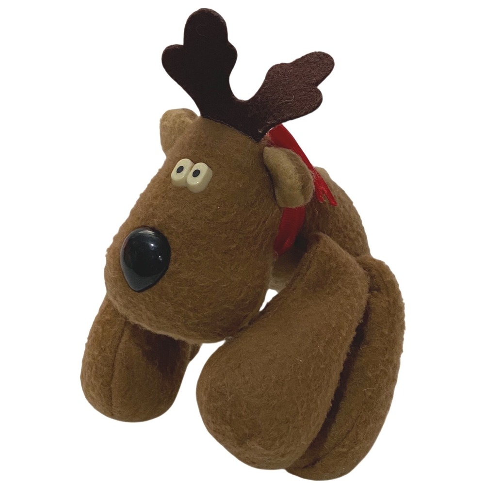 Vintage‎ 70s Hallmark Rodney Reindeer Bean Plush Toy 5" Brown Christmas Holiday
